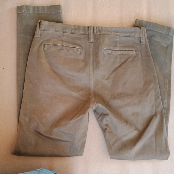 Madewell Men Brown 93 % Cotton Slim Pants Size 31 X 32 Olive Green - Picture 5 of 5